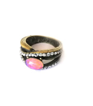 Load image into Gallery viewer, Bronzed Band Stones Mood Ring