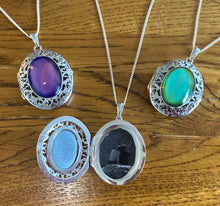 Load image into Gallery viewer, Sterling Silver Mood Pendant / Locket Necklace