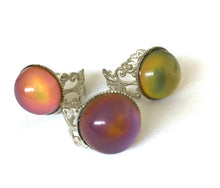 Load image into Gallery viewer, 3 x Circular Silver Brass Mood Ring Seconds Outlet