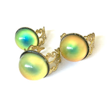 Load image into Gallery viewer, 3 x Circular Gold Brass Mood Ring Seconds Outlet