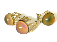 Load image into Gallery viewer, 3 x Circular Gold Brass Mood Ring Seconds Outlet