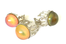 Load image into Gallery viewer, 3 x Circular Silver Brass Mood Ring Seconds Outlet