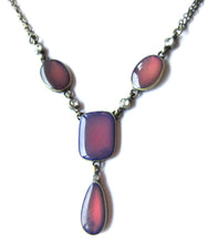 Load image into Gallery viewer, mood necklace showing burgundy colors