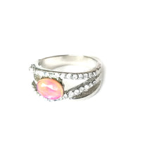 Load image into Gallery viewer, beautiful band mood ring with an oval stone and stones