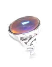 Load image into Gallery viewer, Sterling Silver Celtic Mood Ring Size 9 & 9.5