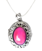 Load image into Gallery viewer, sterling silver mood pendant locket with a silver chain