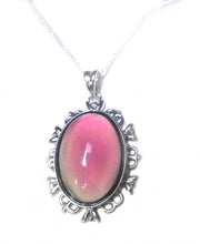 Load image into Gallery viewer, a sterling silver mood pendant on a silver chain