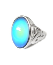 Load image into Gallery viewer, Sterling Silver Celtic Mood Ring Size 9 & 9.5