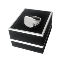Load image into Gallery viewer, Sterling Silver Signet Ring (not a mood ring)