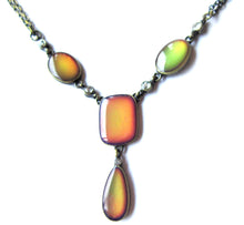 Load image into Gallery viewer, mood changing necklace turning orange and green