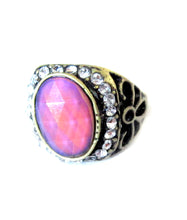 Load image into Gallery viewer, mood ring showing a pretty pink mood