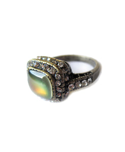 bronze mood ring with stones