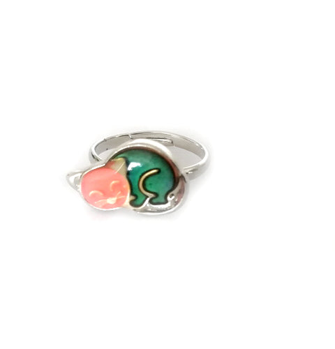 Cat Mood Ring with Glow in Dark Effect
