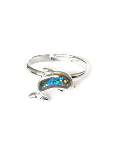 a dolphin mood ring in a child size