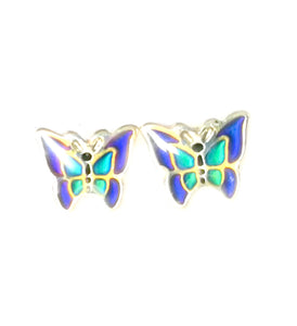 butterfly shaped mood ring earrings by best mod rings