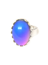 Load image into Gallery viewer, mood ring with purple mood color meaning turning pink by best mood rings