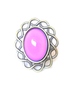 flower mood ring bronze with pink color mood meaning by best mood rings