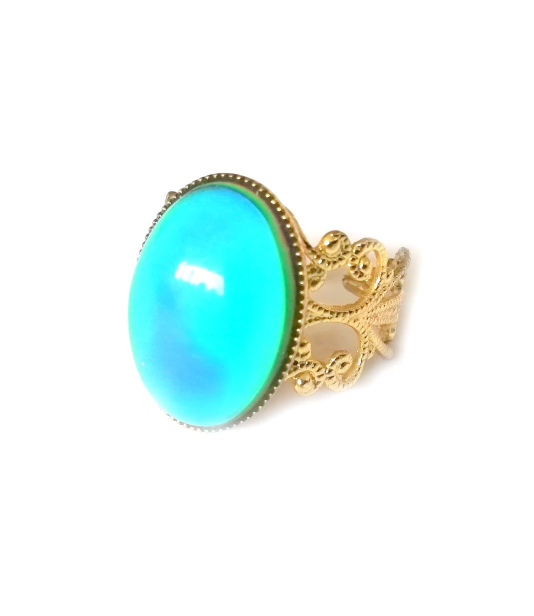 18K Gold Monday Morning Mood Ring Band