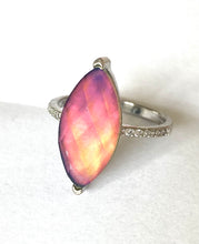 Load image into Gallery viewer, Sterling Silver Mood Ring Size 7 Seconds