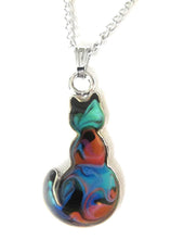 Load image into Gallery viewer, a cat mood necklace with swirl mood pattern