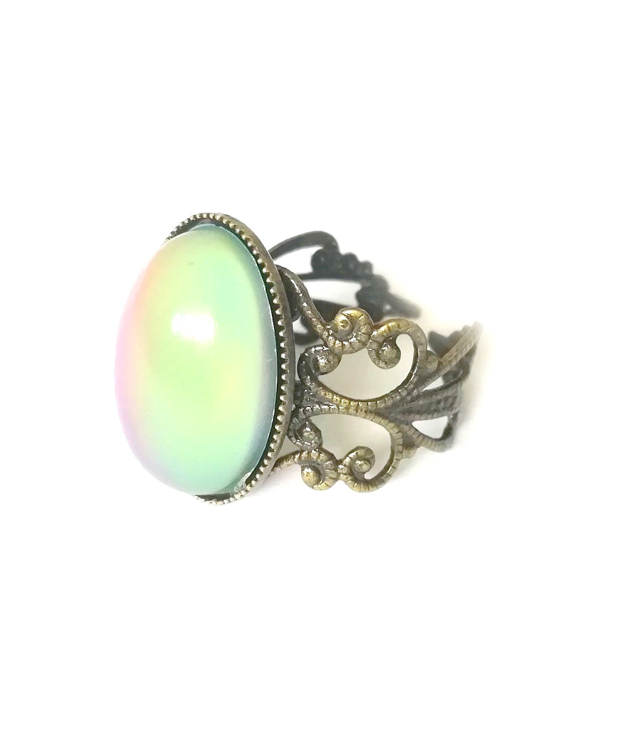 bronze mood ring with green color meaning by best mood rings