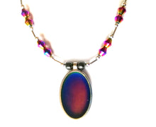 Load image into Gallery viewer, oval magnetic hematite mood necklace with healing properties
