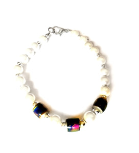 pearl style magnetic mood bracelet by best mood rings